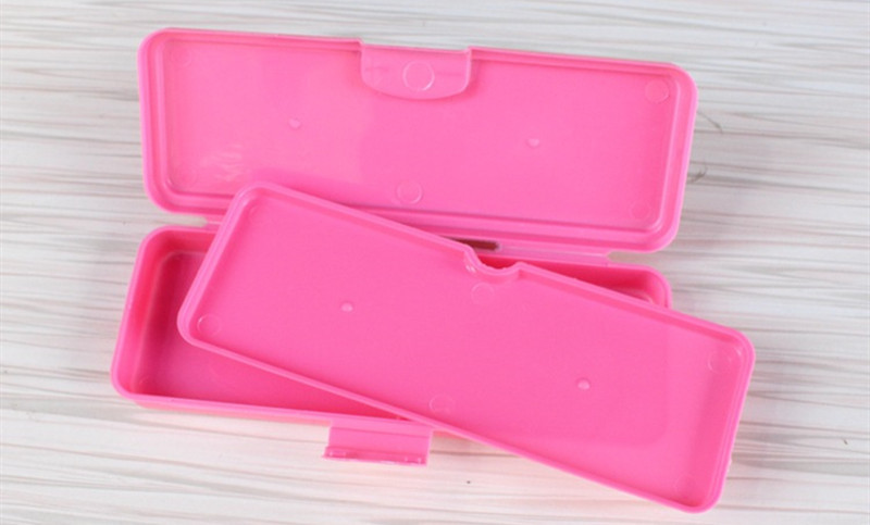 Plastic Double-Layer Stationery Box Creative Cartoon Pattern Student Pencil Case 2 Yuan Shop Hot Sale Stationery Wholesale