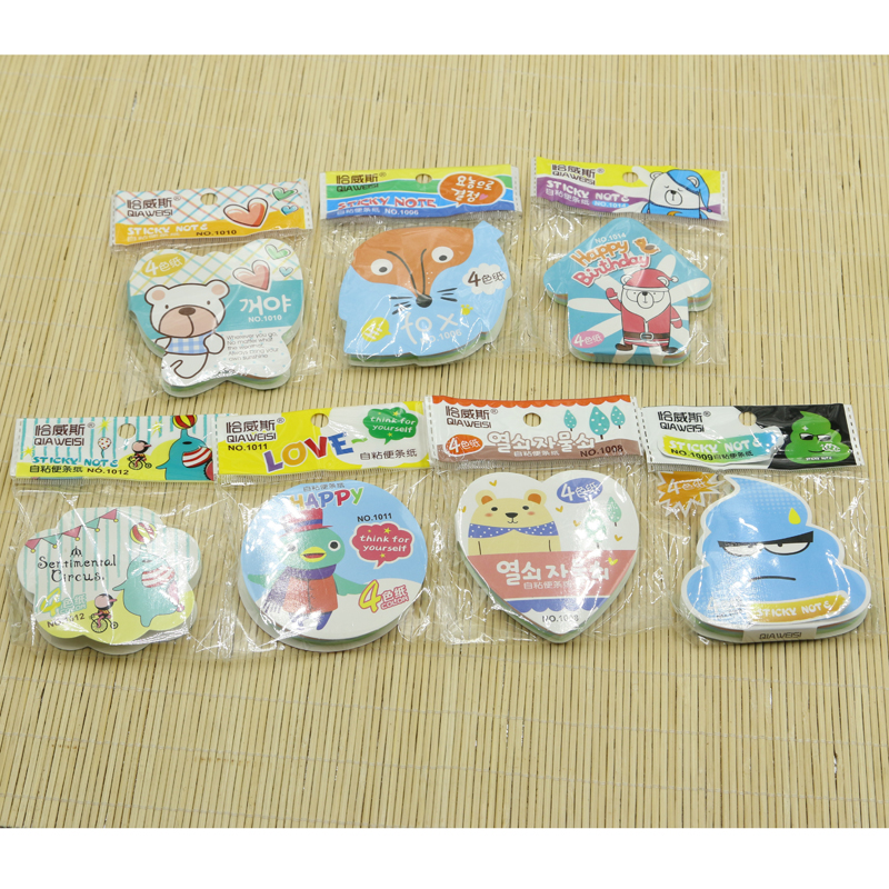 Korean Cute Post-It Notes Message Sticker Candy Color Sticky Notes Note Pad