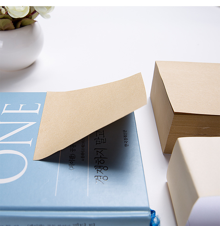 Yilan Korean Thickened Quadrel Note N Times Sticker Simple Stationery Blank Tear-off Note Pad Sticky Notes 400 Sheets