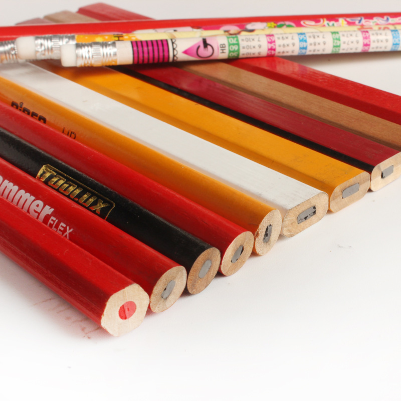 Pencil Special Octagonal Pencil Thick Lead Red and Blue TwoColor Scribing Special Processing Customization (Details) OEM