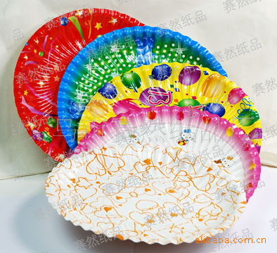 Disposable paper plate paper cup paper bowl paper box paper paper straw birthday party supplies barbecue supplies paper tableware