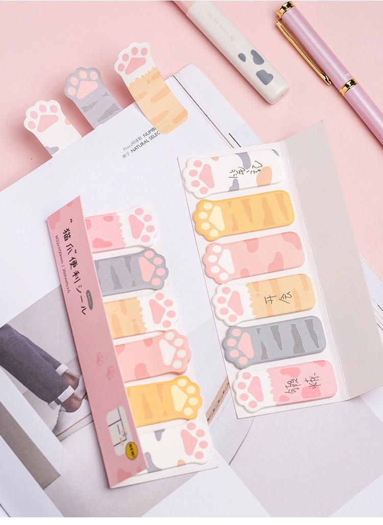 Tiangao Cat's Paw Sticky Notes Cute Event-Recording Notepaper Note Sticker Good-looking Writable Notepad Stickers Wholesale