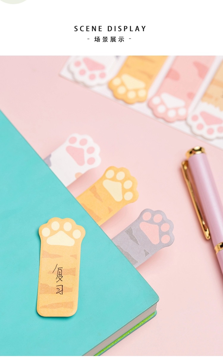 Tiangao Cat's Paw Sticky Notes Cute Event-Recording Notepaper Note Sticker Good-looking Writable Notepad Stickers Wholesale