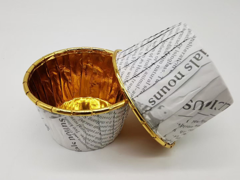 Tulip Flame Cup Cake Cup Cake Paper Cake Paper Tray Anti-Oil Paper Gold Paper Cup Roll Mouth Cup
