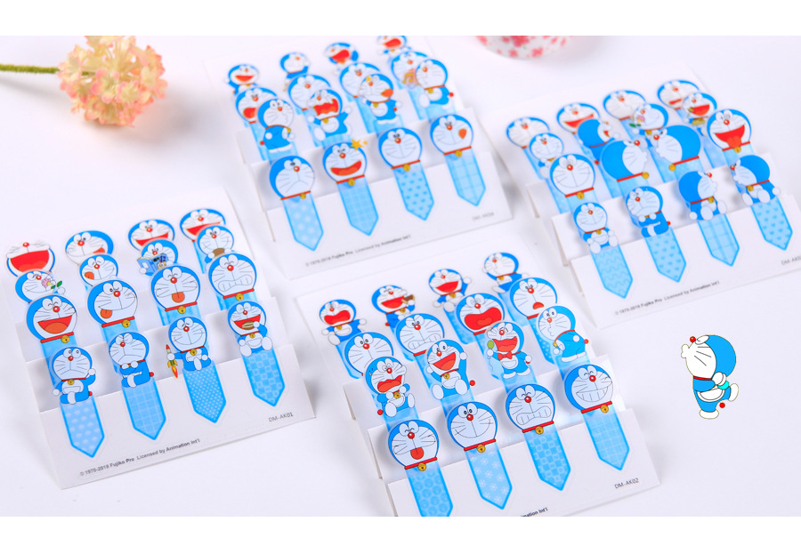 Officially Authorized Doraemon Bookmark Sticker Transparent PVC Classification Instruction Note Paper Index Blue Fat Man Gift Officially Authorized Doraemon Bookmark Sticker Transparent PVC Classification Instruction Note Paper Index Blue Fat Man Gift