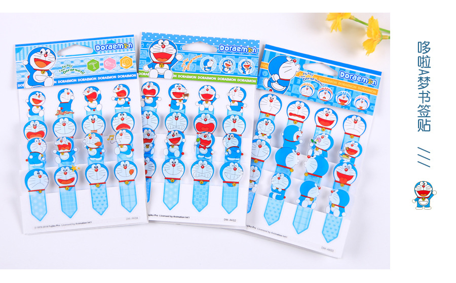 Officially Authorized Doraemon Bookmark Sticker Transparent PVC Classification Instruction Note Paper Index Blue Fat Man Gift Officially Authorized Doraemon Bookmark Sticker Transparent PVC Classification Instruction Note Paper Index Blue Fat Man Gift