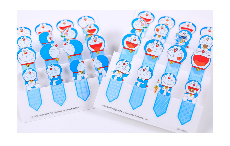 Officially Authorized Doraemon Bookmark Sticker Transparent PVC Classification Instruction Note Paper Index Blue Fat Man Gift Officially Authorized Doraemon Bookmark Sticker Transparent PVC Classification Instruction Note Paper Index Blue Fat Man Gift
