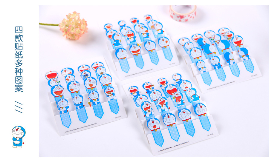 Officially Authorized Doraemon Bookmark Sticker Transparent PVC Classification Instruction Note Paper Index Blue Fat Man Gift Officially Authorized Doraemon Bookmark Sticker Transparent PVC Classification Instruction Note Paper Index Blue Fat Man Gift