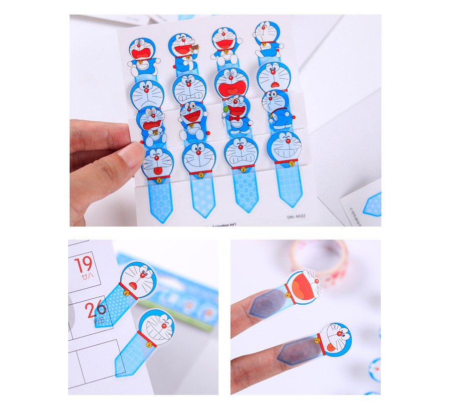Officially Authorized Doraemon Bookmark Sticker Transparent PVC Classification Instruction Note Paper Index Blue Fat Man Gift Officially Authorized Doraemon Bookmark Sticker Transparent PVC Classification Instruction Note Paper Index Blue Fat Man Gift