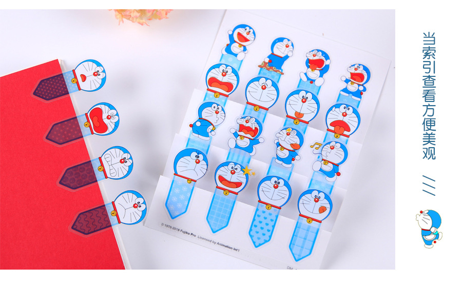Officially Authorized Doraemon Bookmark Sticker Transparent PVC Classification Instruction Note Paper Index Blue Fat Man Gift Officially Authorized Doraemon Bookmark Sticker Transparent PVC Classification Instruction Note Paper Index Blue Fat Man Gift