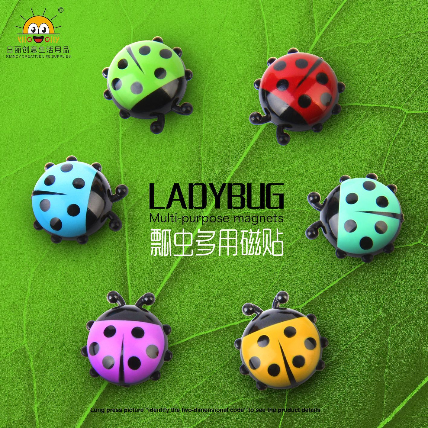 Rb238 Ladybird Refrigerator Sticker Message Sticker Sticky Note Creative Magnetic Sticker Photo Sticker Gift Gift Decoration Customization