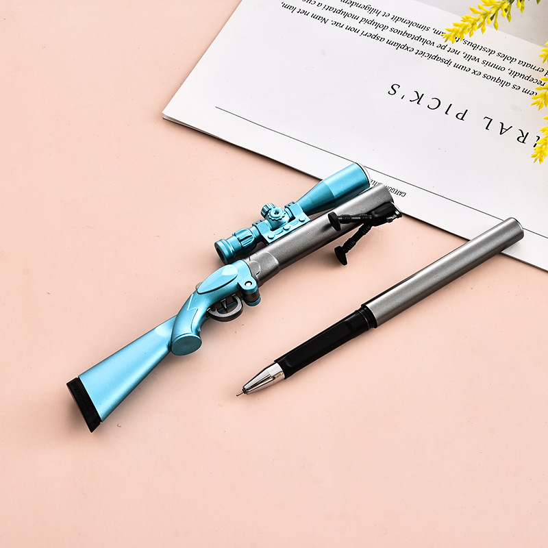 New Toy with Light Gun Gel Pen Neutral Ball Pen Creative Stationery for Students Cute Learning