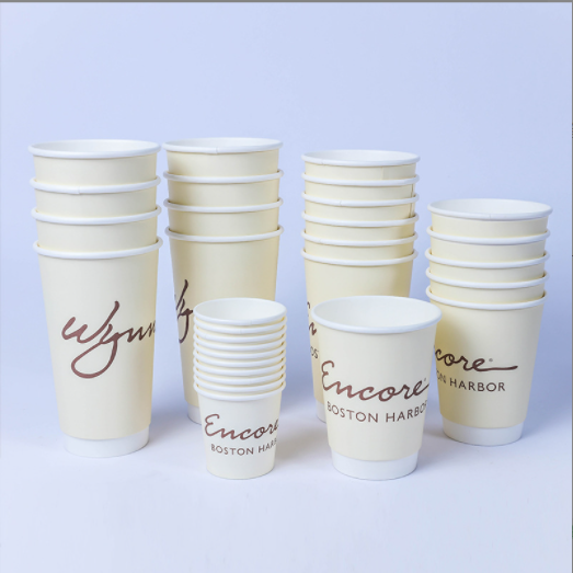 Wholesale Disposable Paper Cup Customized Thickened Cool Drinks Cup Takeaway Catering Paper Cup Paper Cup Factory OEM Customized