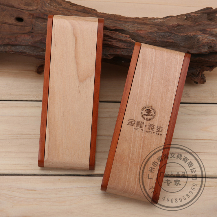 Manufacturers wholesale wooden gift pen pen double set of white wood ball pen custom LOGO