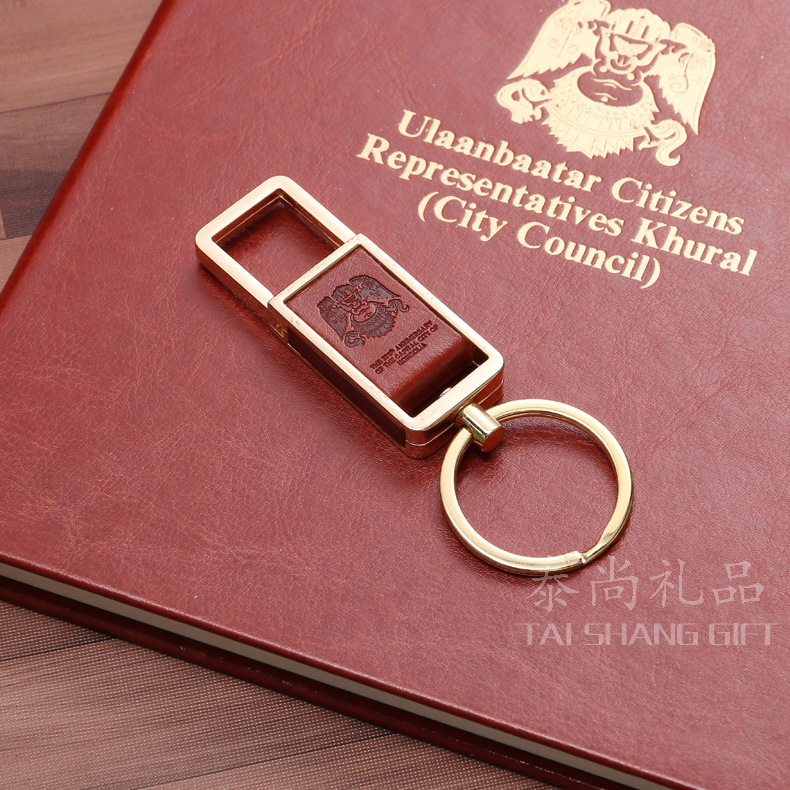 Direct selling notebook with card box key ring metal wrapping ball pen ogo gift set.