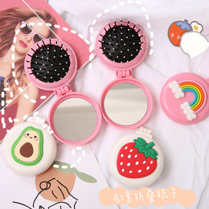 Japanese Ins Push Type Gel Pen Cute Super Cute Teenage Girl's Romance Push Gel Pen Student Ball Pen 6 Bags