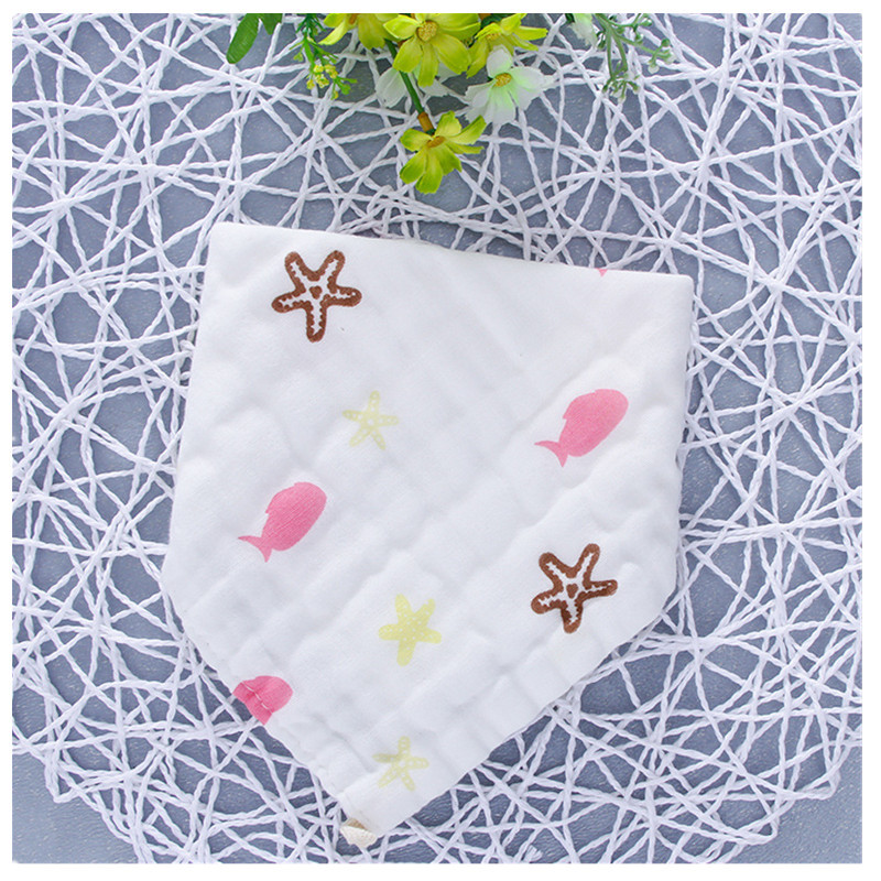 [Triangular Binder] 6 Layers 8 Layers Pure Cotton Children&#039;s Triangle Towel Triangular Binder Cute Special Men and Women Baby&#039;s Triangular Hood Triangular Binder