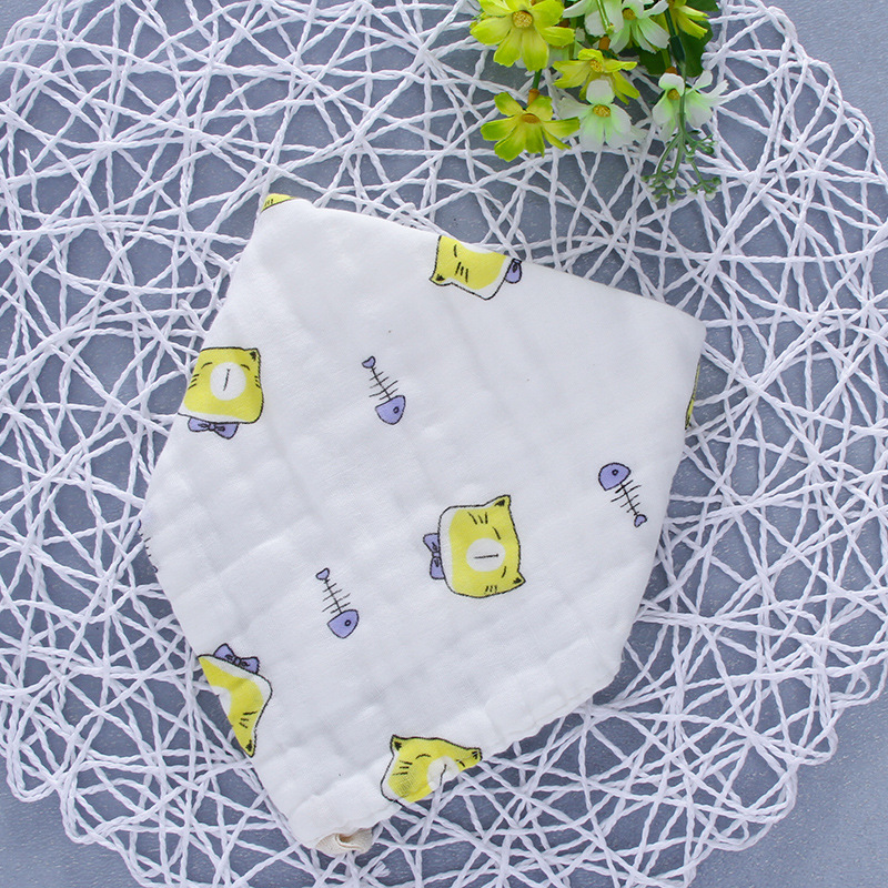 [Triangular Binder] 6 Layers 8 Layers Pure Cotton Children's Triangle Towel Triangular Binder Cute Special Men and Women Baby's Triangular Hood Triangular Binder
