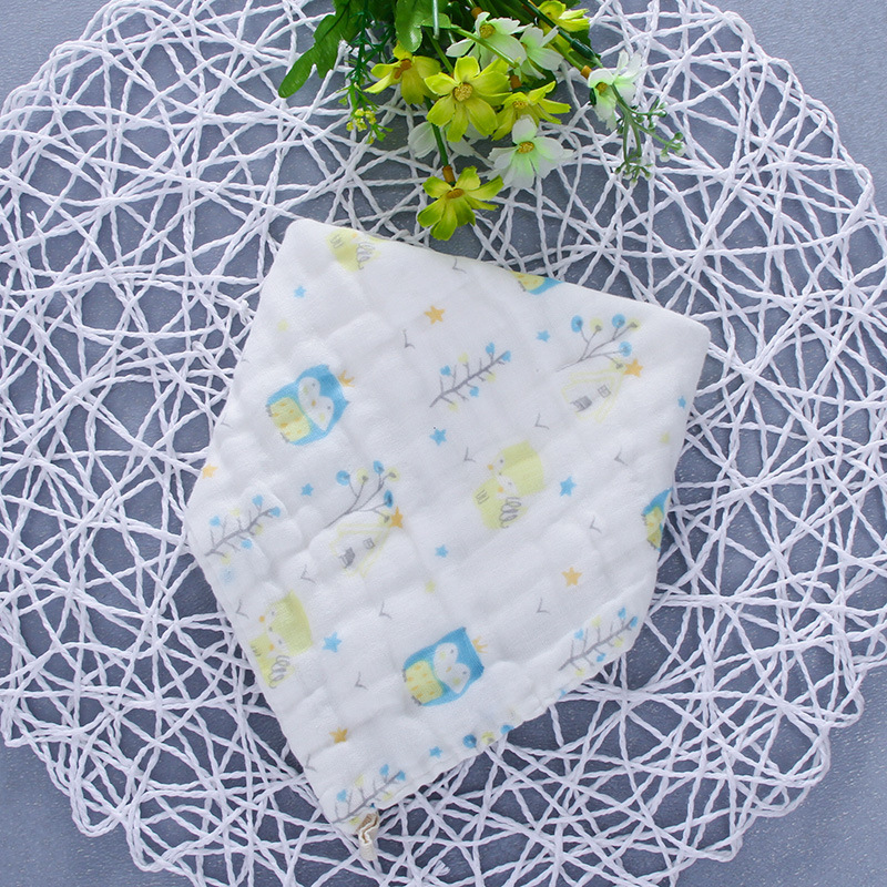[Triangular Binder] 6 Layers 8 Layers Pure Cotton Children's Triangle Towel Triangular Binder Cute Special Men and Women Baby's Triangular Hood Triangular Binder