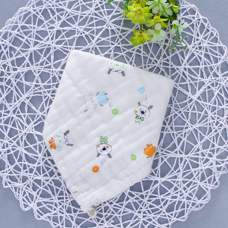 [Triangular Binder] 6 Layers 8 Layers Pure Cotton Children's Triangle Towel Triangular Binder Cute Special Men and Women Baby's Triangular Hood Triangular Binder