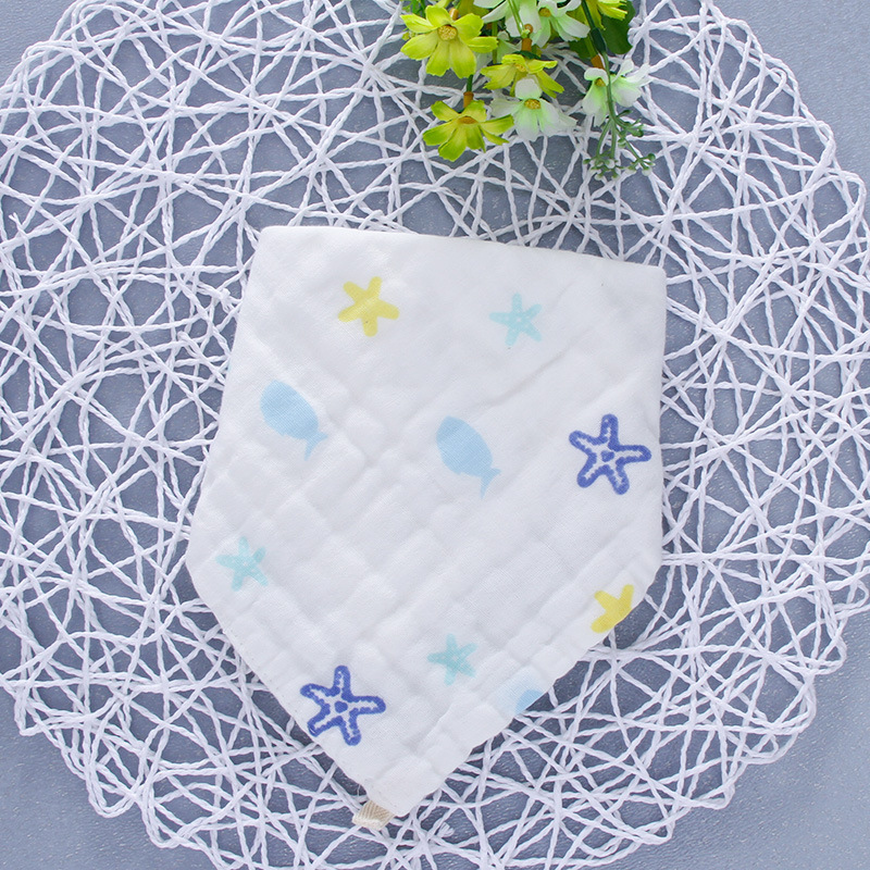 [Triangular Binder] 6 Layers 8 Layers Pure Cotton Children's Triangle Towel Triangular Binder Cute Special Men and Women Baby's Triangular Hood Triangular Binder
