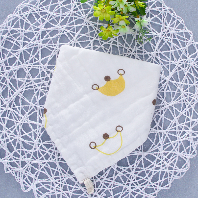 [Triangular Binder] 6 Layers 8 Layers Pure Cotton Children's Triangle Towel Triangular Binder Cute Special Men and Women Baby's Triangular Hood Triangular Binder
