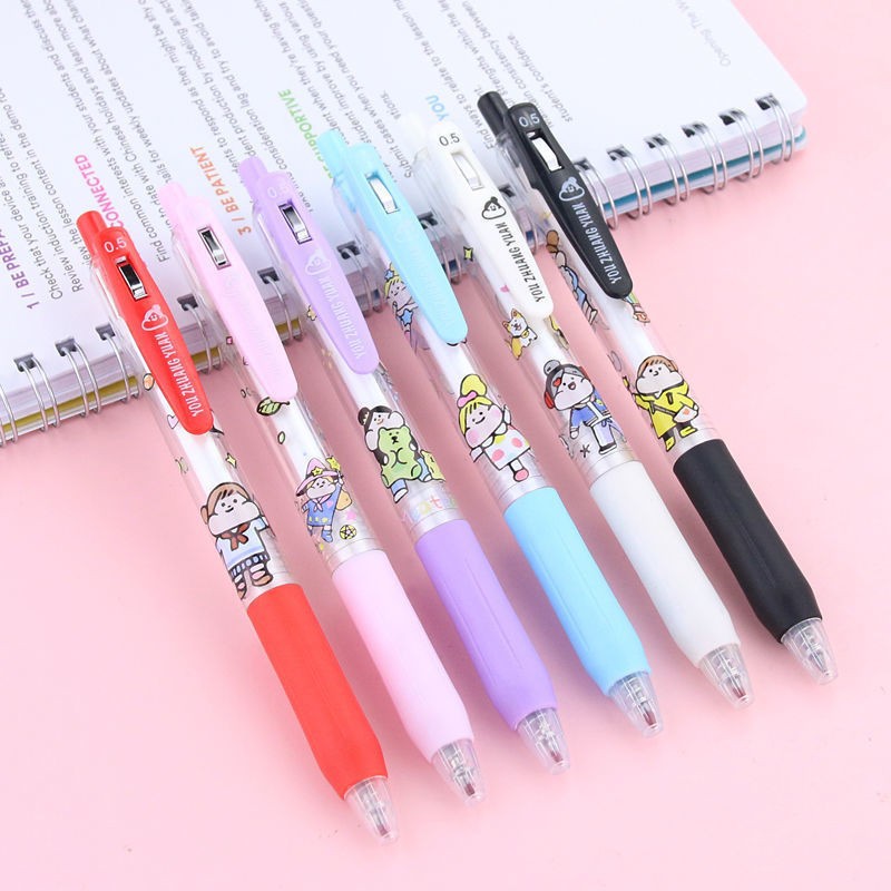 Yuerjia Cherry Maruko Press Gel Pen Ins Style Good-looking Student Press Ball Pen 0.5mm Signature Pen