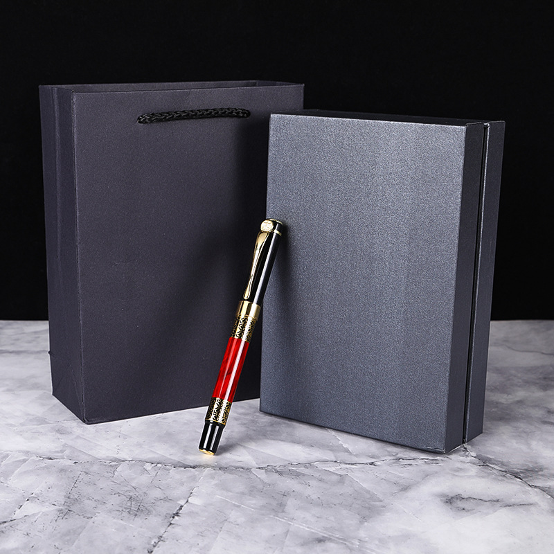 Business Office Pen Ink Sac Ink Dual-Use Pen Kit Can Be Customized Gift Logo Metallic Pen Ball Pen