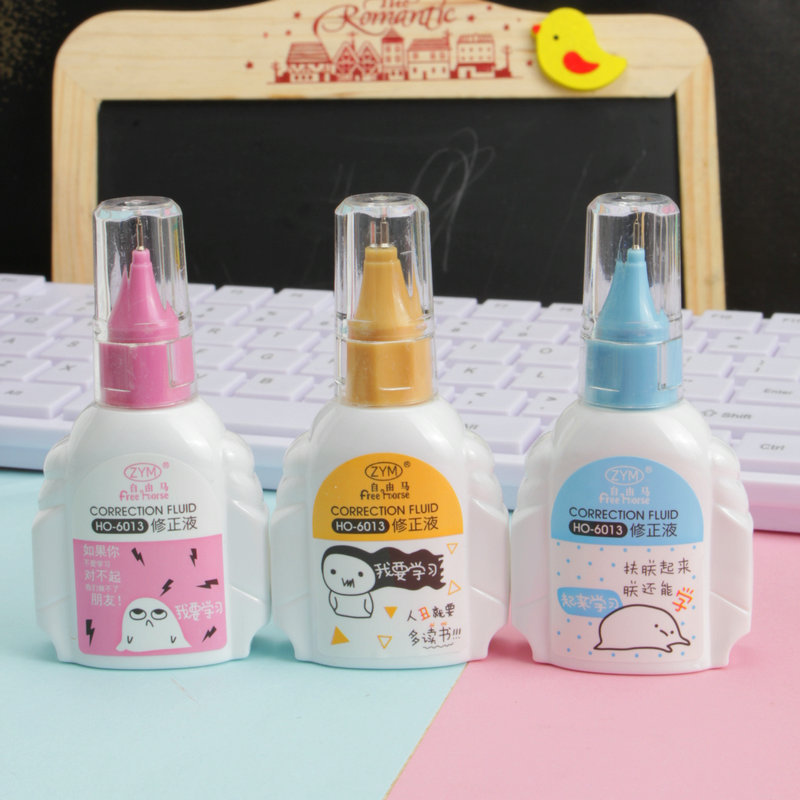 Free Horse Correction Fluid Environmental Protection Non-Toxic Quick-Drying Office Correction Fluid Student Stationery Correction Pen Iron Mouth Correction Fluid Free Horse Correction Fluid Environmental Protection Non-Toxic Quick-Drying Office Correction Fluid Student Stationery Correction Pen Iron Mouth Correction Fluid