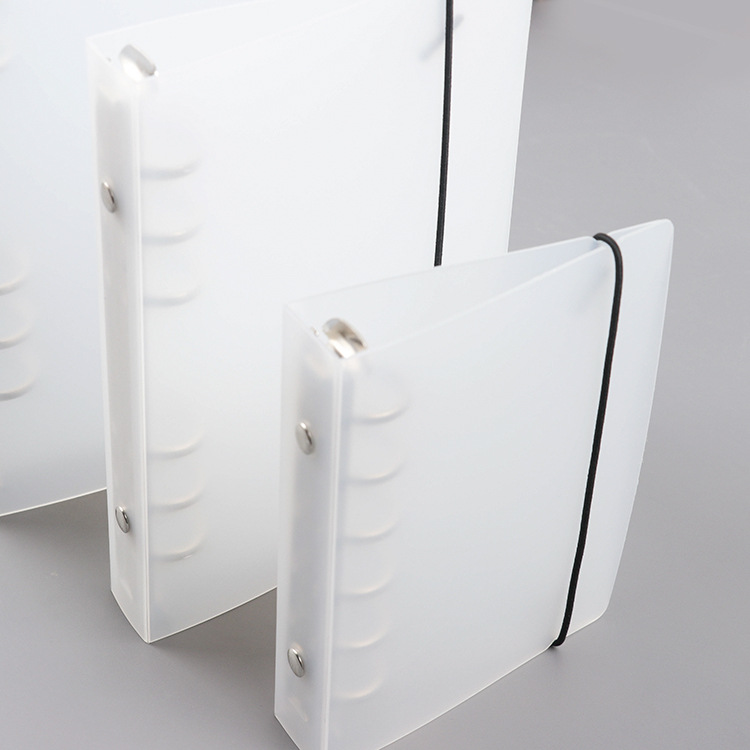 Frosted Translucent Pp Strap Loose-Leaf Binder Shell 6 Holes Loose Spiral Notebook Journal Book Notepad