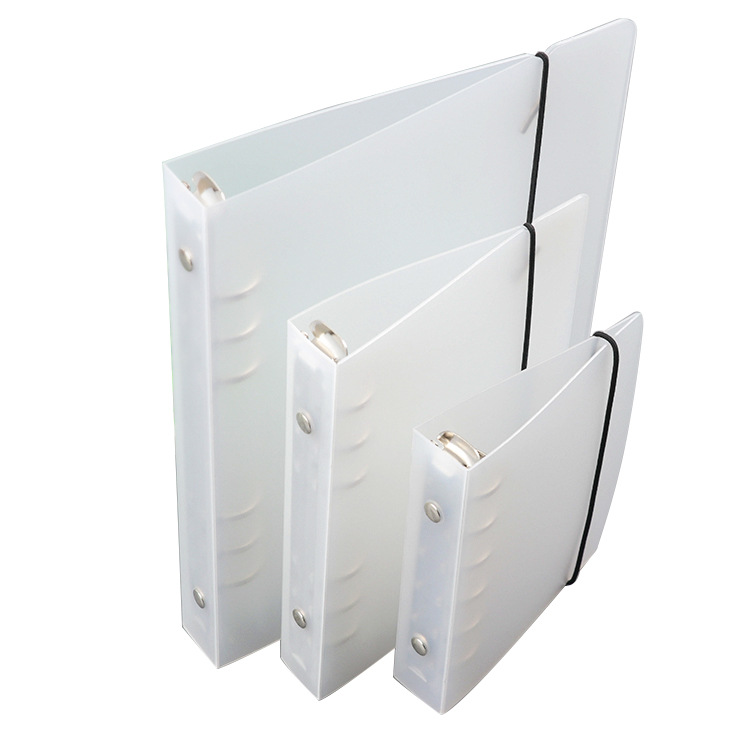 Frosted Translucent Pp Strap Loose-Leaf Binder Shell 6 Holes Loose Spiral Notebook Journal Book Notepad