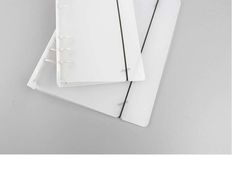 Frosted Translucent Pp Strap Loose-Leaf Binder Shell 6 Holes Loose Spiral Notebook Journal Book Notepad