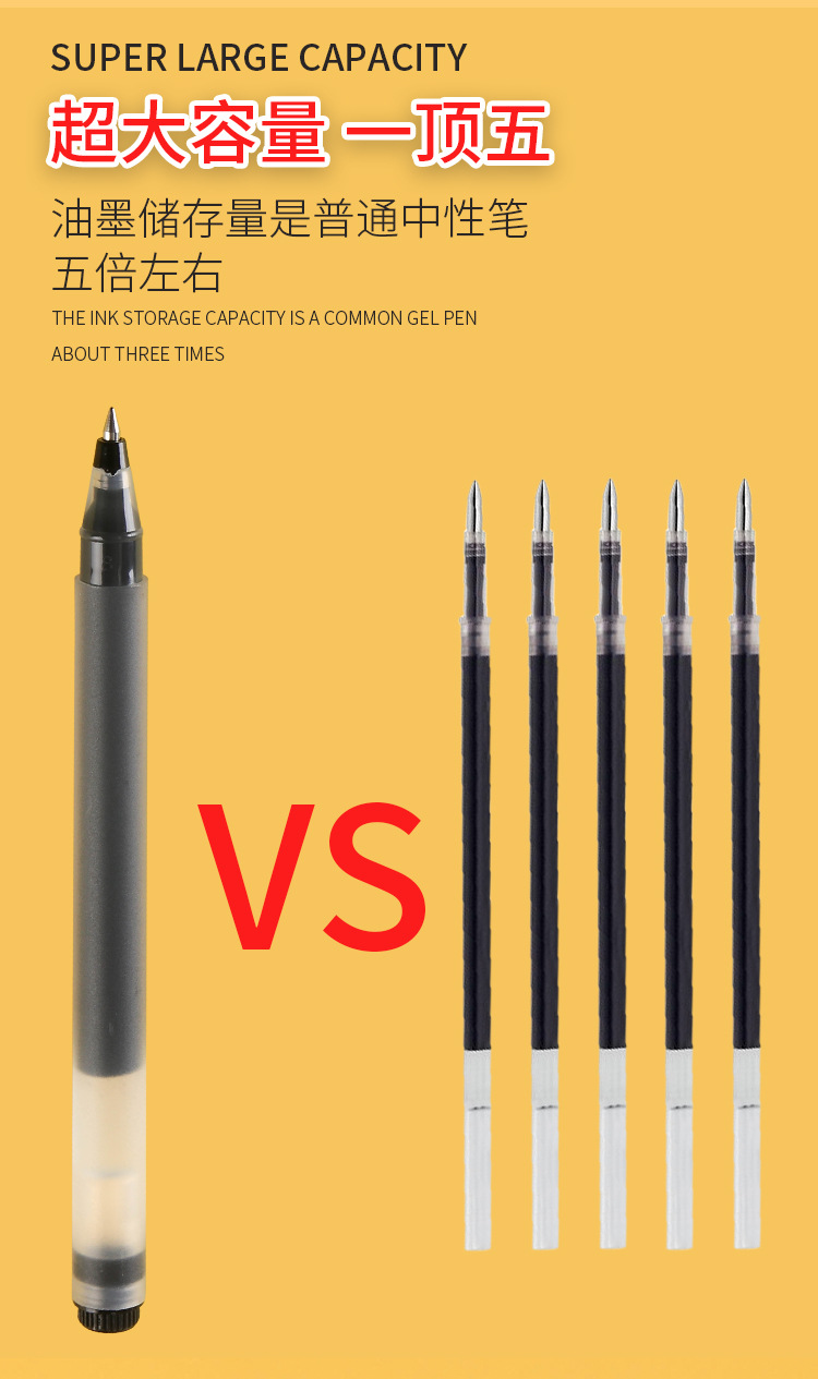 Baihao Juneng Writing Gel Pen Black Bullet Ball Pen 0.5mm Student Exam Signature Pen Xiaomi Same Style Baihao Juneng Writing Gel Pen Black Bullet Ball Pen 0.5mm Student Exam Signature Pen Xiaomi Same Style