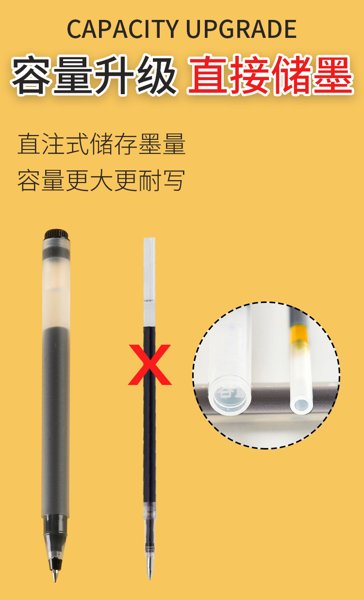 Baihao Juneng Writing Gel Pen Black Bullet Ball Pen 0.5mm Student Exam Signature Pen Xiaomi Same Style Baihao Juneng Writing Gel Pen Black Bullet Ball Pen 0.5mm Student Exam Signature Pen Xiaomi Same Style
