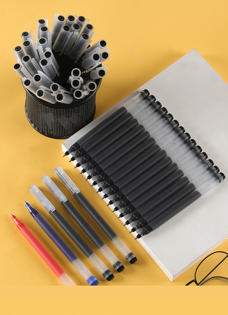Baihao Juneng Writing Gel Pen Black Bullet Ball Pen 0.5mm Student Exam Signature Pen Xiaomi Same Style Baihao Juneng Writing Gel Pen Black Bullet Ball Pen 0.5mm Student Exam Signature Pen Xiaomi Same Style