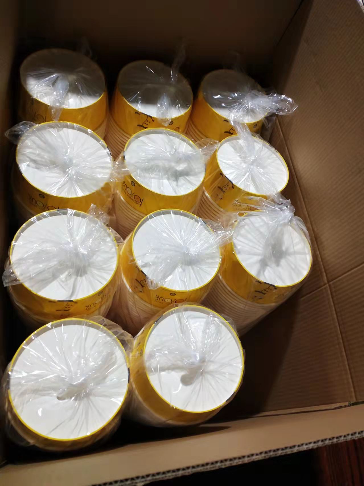 Factory Direct Supply Customized 7 Oz  Disposable Advertising Cup Milk Tea and Coffee 2-Layer Paper Cup Customized Logo