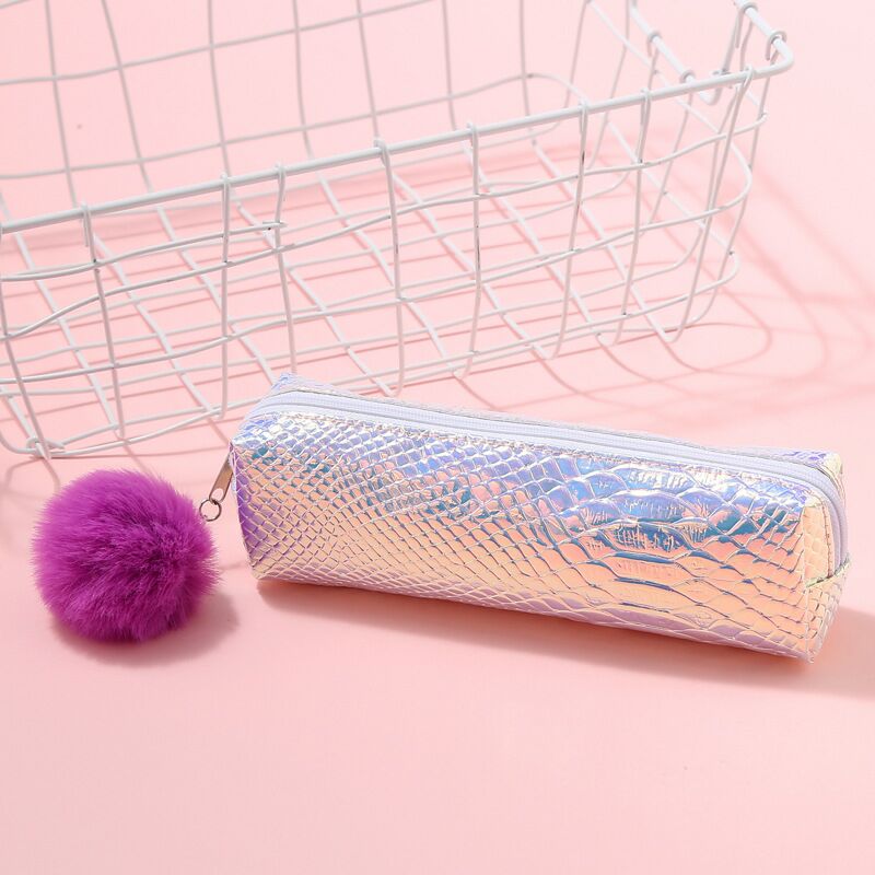 Stock new hair ball pen bag student sequin makeup lady children&#039;s sequin pen bag
