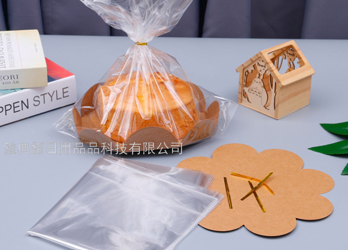 6-Inch 8-Inch Chiffon Cake Packaging Bag Transparent Pastry Baking Packaging Simple Paper Cup Cake Packing Bag