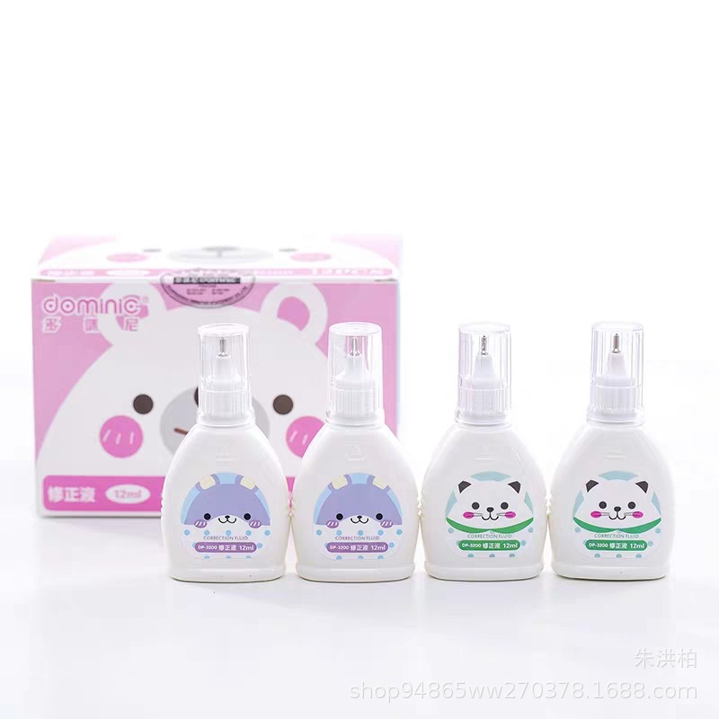 Domini 12ml Correction Fluid Tilta Correction Fluid Student Office Correction Fluid Cartoon Correction Fluid Stationery Wholesale