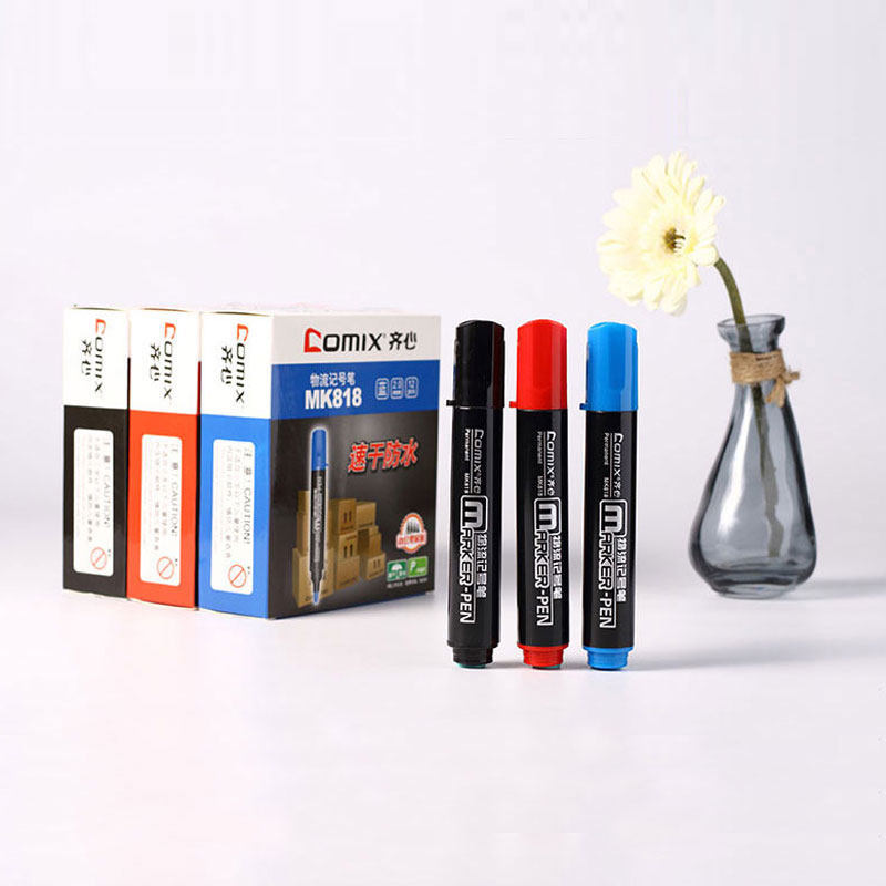 Comix/Comix Big Head Oily Mark Big Head Ball Pen Waterproof Colorfast Quick-Drying Poster Logistics Marking Pen