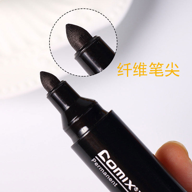 Comix/Comix Big Head Oily Mark Big Head Ball Pen Waterproof Colorfast Quick-Drying Poster Logistics Marking Pen