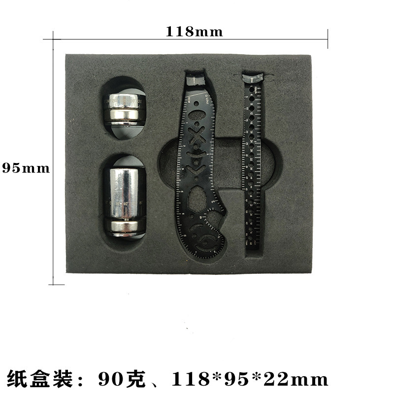 Duo Function Drawing Ruler EDC Tool Cross-Border Creative Drawing Tool Magnetic Compasses-Foot Drawing Tool