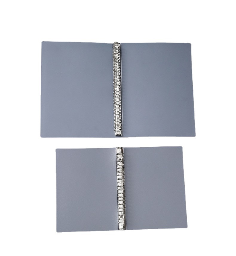 Printable Logo Plastic Transparent Folder B5 Loose Spiral Notebook Shell Office A4 Metal Replaceable Core Loose-Leaf Binder