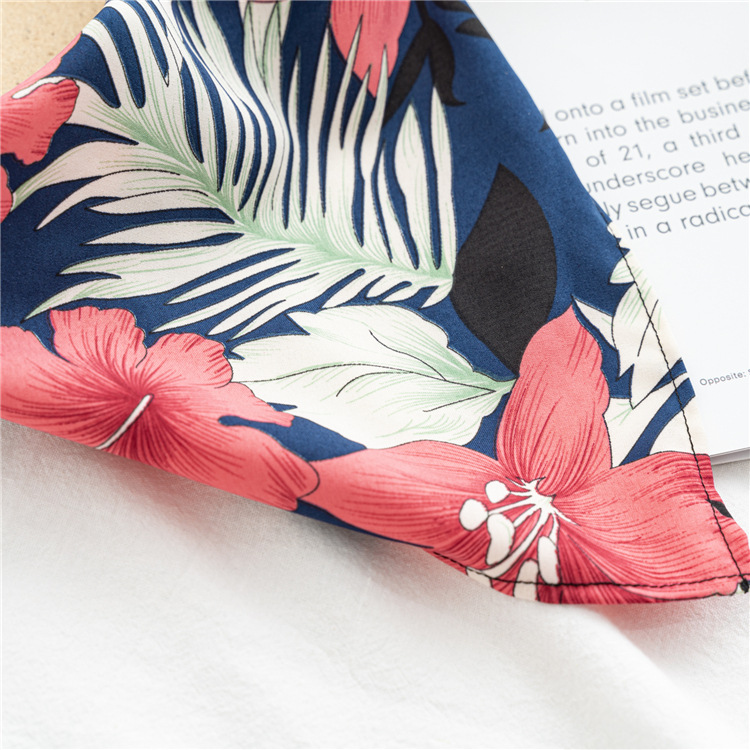 2021 New European and American Style Women Pastoral Style Floral Toe Cap Triangular Binder Cross-Border Hot Sale Elastic Square Scarf 2021 New European and American Style Women Pastoral Style Floral Toe Cap Triangular Binder Cross-Border Hot Sale Elastic Square Scarf