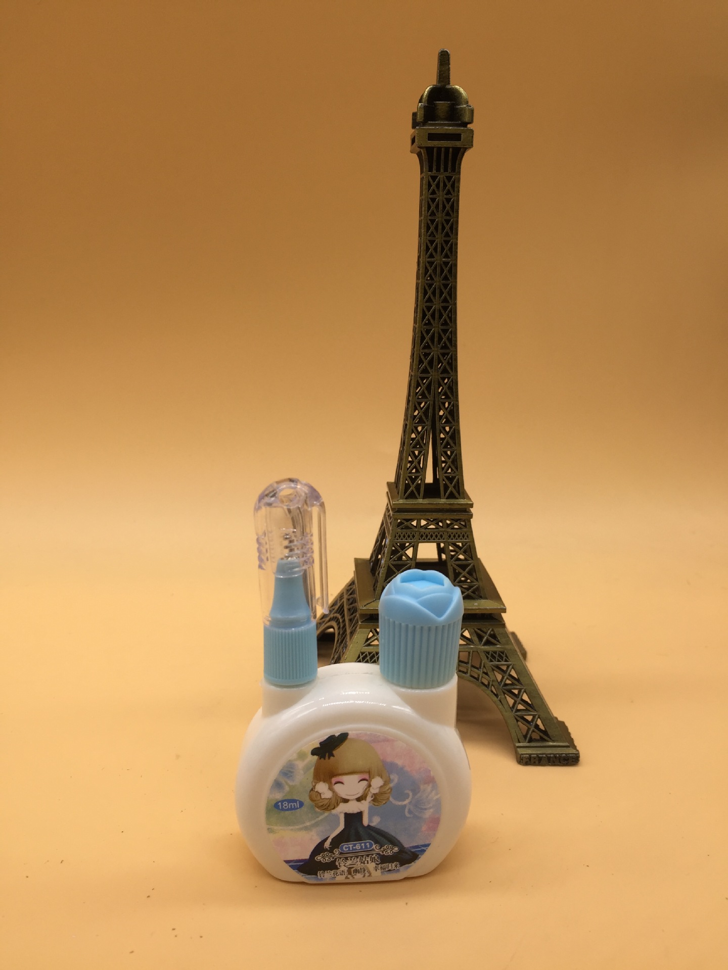 New Cartoon Cute Fresh Pattern Korean Stationery Environmental Protection Steel Head Quick-Drying Correction Fluid Dual-Use Correction Correction Fluid
