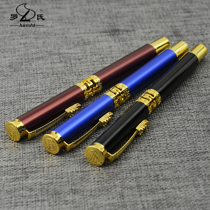 Roche 3217 Metal Roller Ball Pen Men&#039;s Business Office Signature Pen Company Customized Logo Get Gift Pen Free