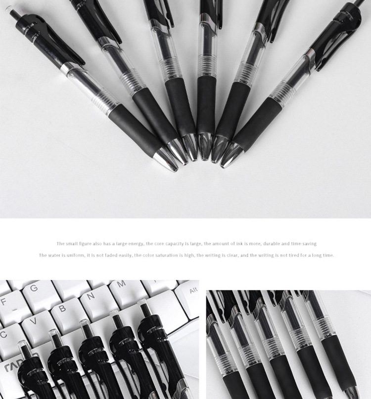 Press Large Capacity 0.5mm Bullet Gel Pen Pressing Pen Ball Pen Gel Pen Exam Office Pressing Pen