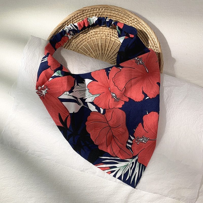 Oumeiya Xiaosun Hair Accessories All-Match out Pleated Cover Triangular Binder Wide Hair Band Headband Wide-Edged Headband Korean Style Headdress