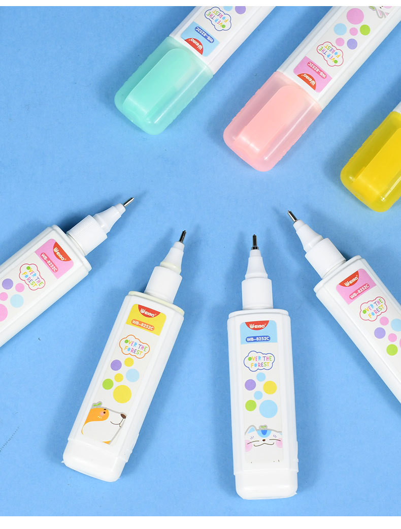 Weibo Students Use 12G White Correction Fluid Metal Pen Head Durable Correction Correction Solution for Office Learning