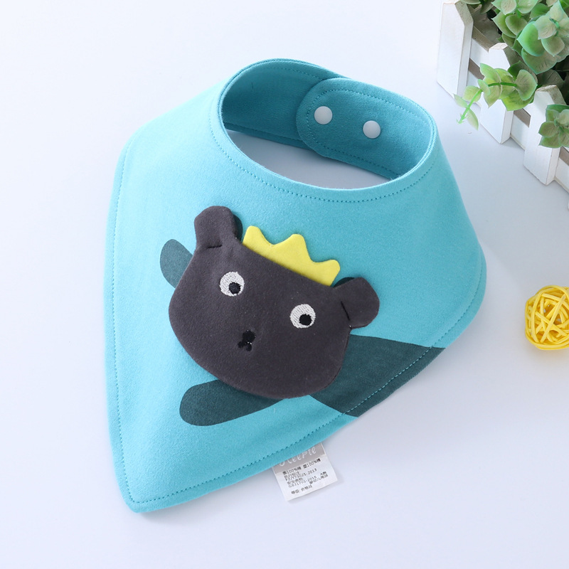 Heer Special Spring New Model Cartoon Three-dimensional Embroidered Triangular Binder Baby Cotton Pinafore Heer Special Spring New Model Cartoon Three-dimensional Embroidered Triangular Binder Baby Cotton Pinafore